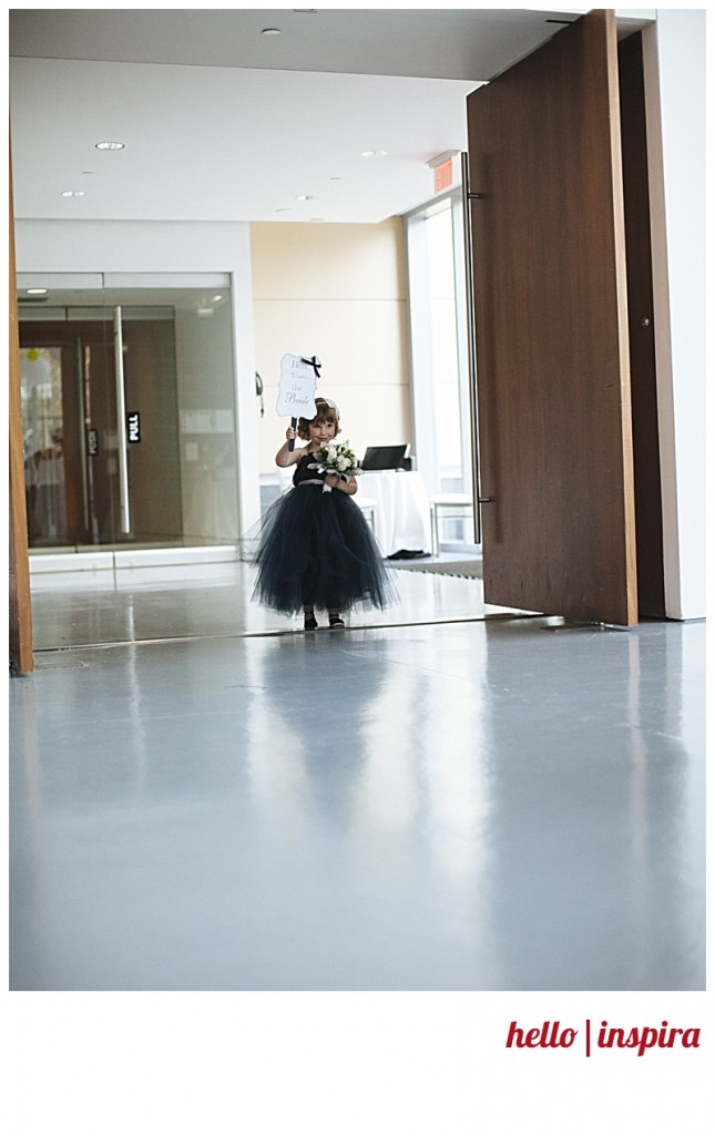 cute flower girl in tutu skirt