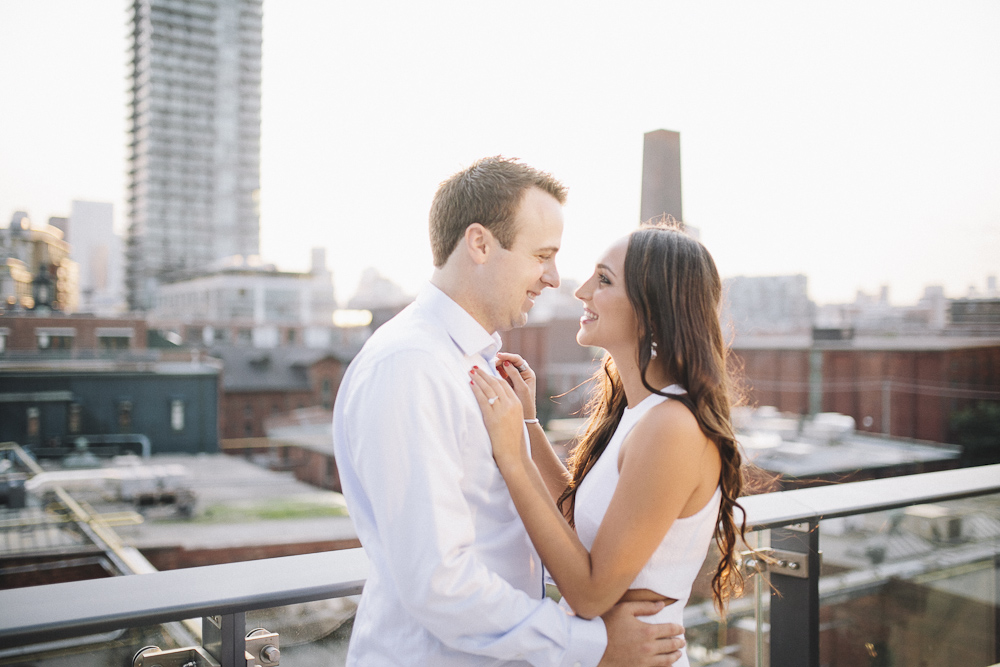 toronto rooftop engagement session