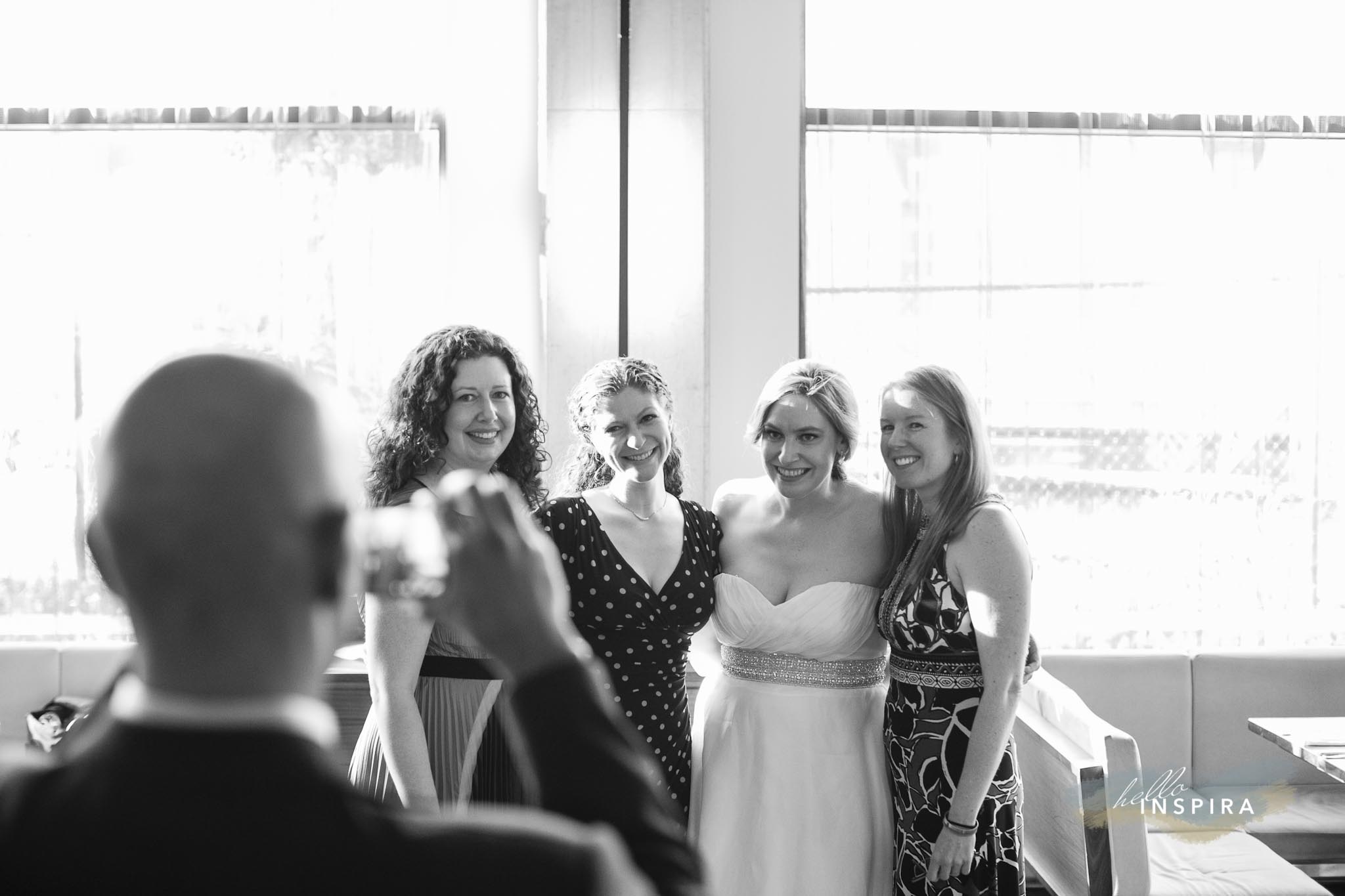 toronto black and white wedding photo