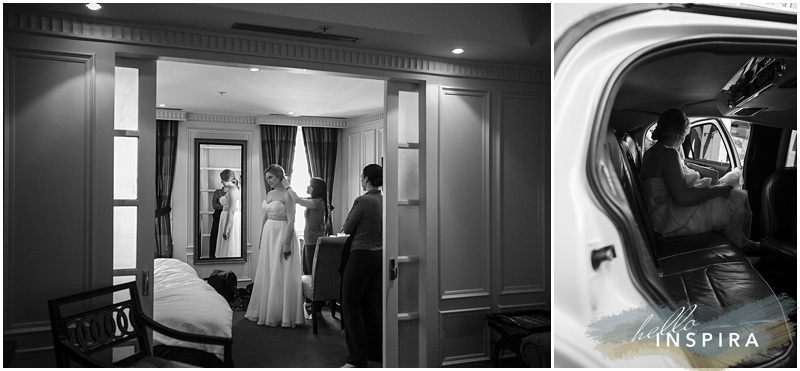 bride in windsor arm hotel