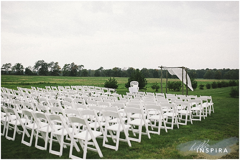 backyard wedding ceremony setup