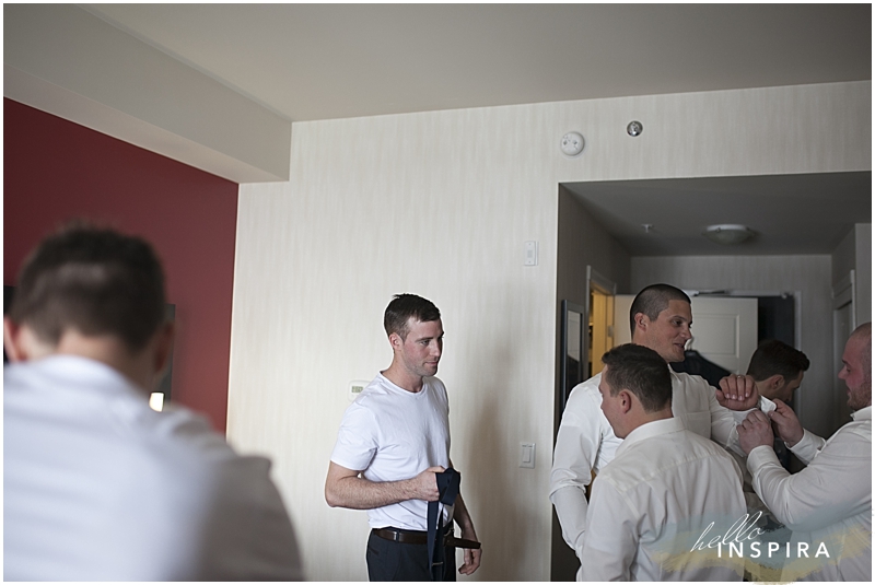 toronto hotel groomsmen getting ready