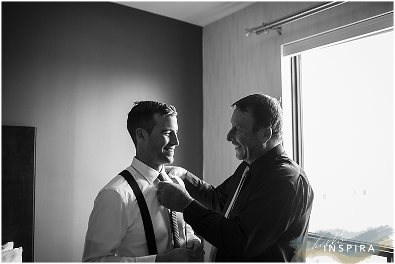 father and son on a wedding day