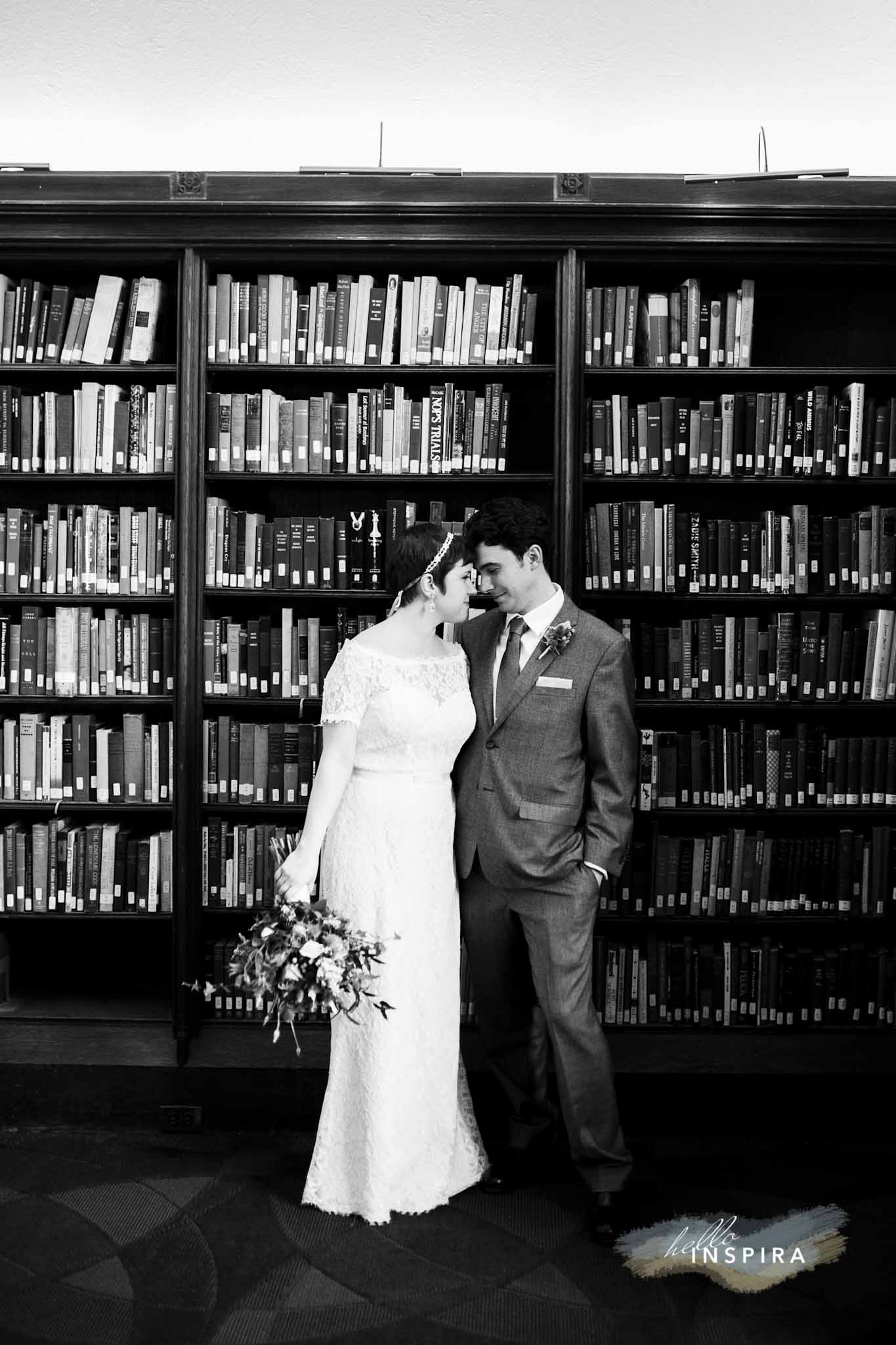 hart house house library wedding photos