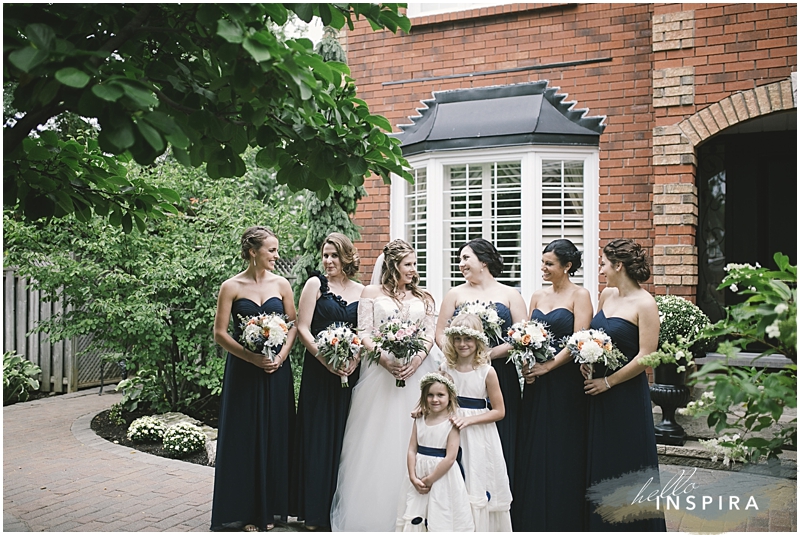 bride and her bridesmaids toronto photographer