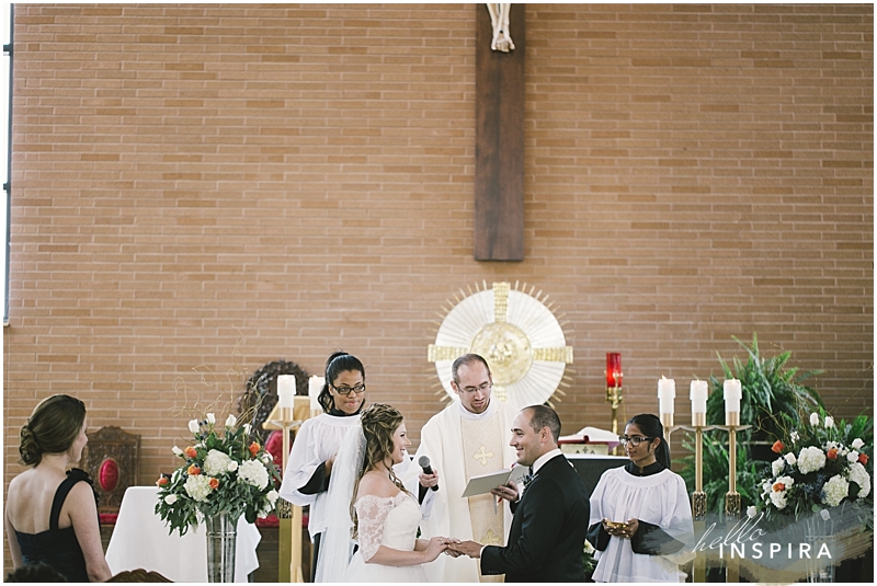 exchange of ring wedding photo