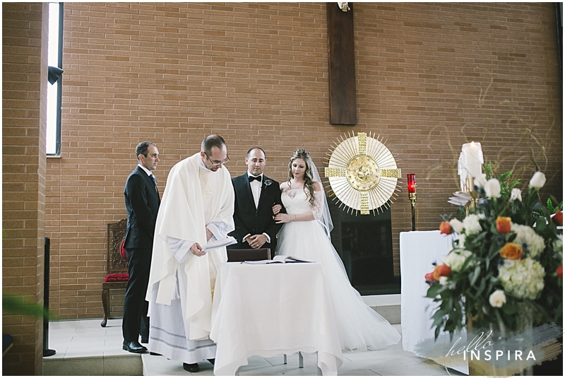 church signing during ceremony