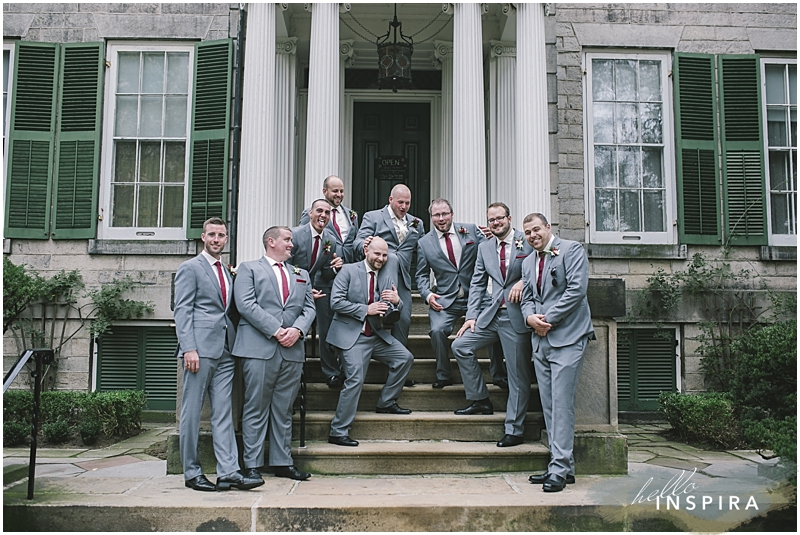 Toronto groomsmen in grey suits