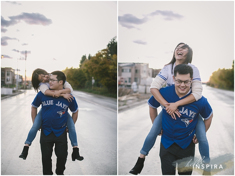 blue jays inspired engagement session