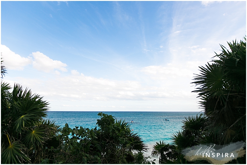 view from tulum ruins