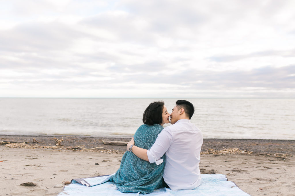 picnic engagement session in toronto park