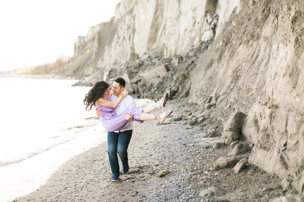 scarborough bluffs engagement photo